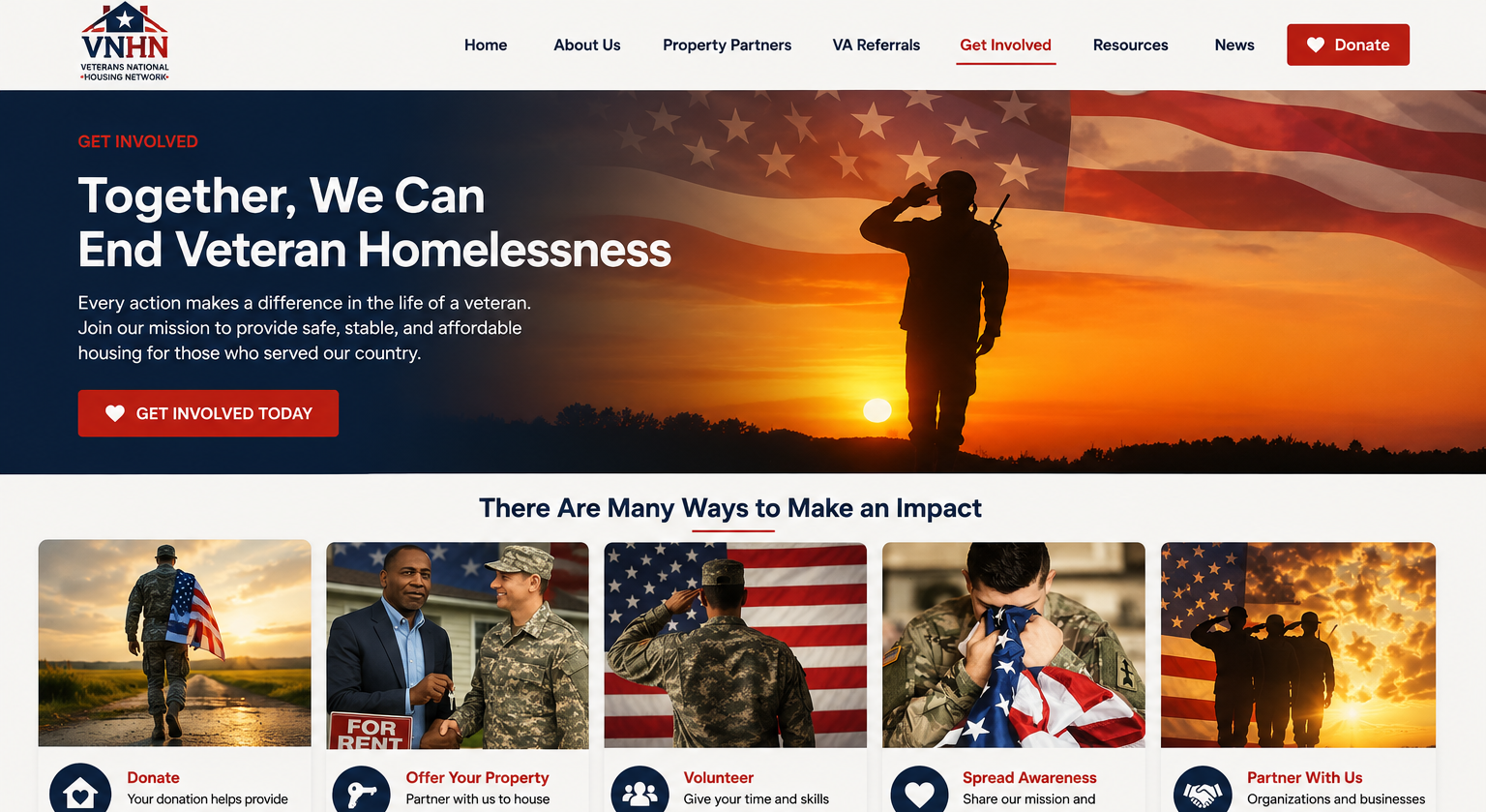 VNHN Get Involved campaign featuring veterans and ways to support the mission