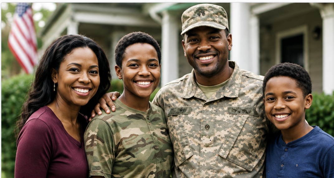 Veteran with family